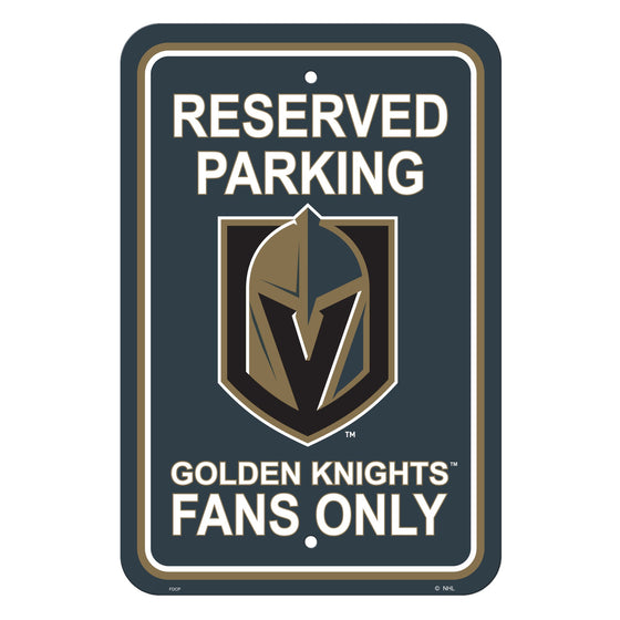 Vegas Golden Knights Sign 12x18 Plastic Reserved Parking Style CO