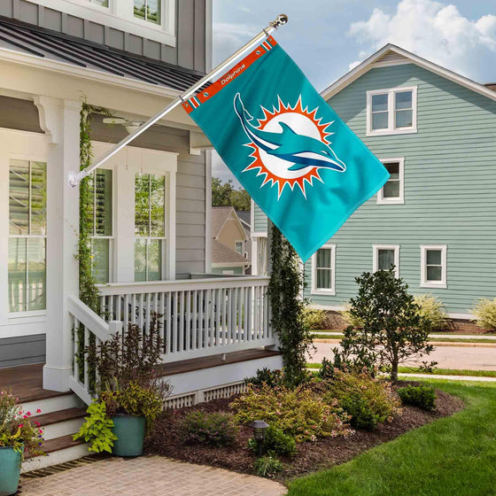 WinCraft Miami Dolphins Printed Header 3x5 Foot Banner Flag