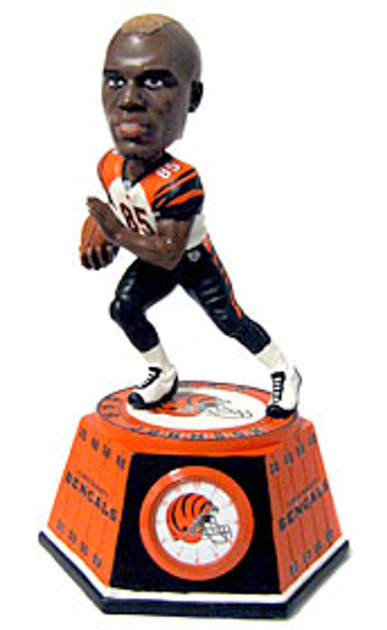 Cincinnati Bengals Chad Johnson Forever Collectibles Bobblehead Clock CO