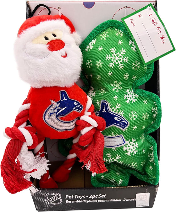 Vancouver Canucks Santa Rope/x-mas Tree Toy Boxset