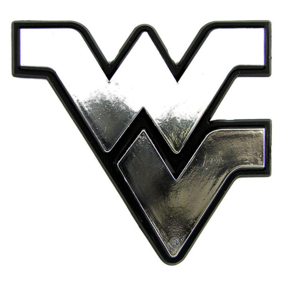 West Virginia Mountaineers Auto Emblem - Silver