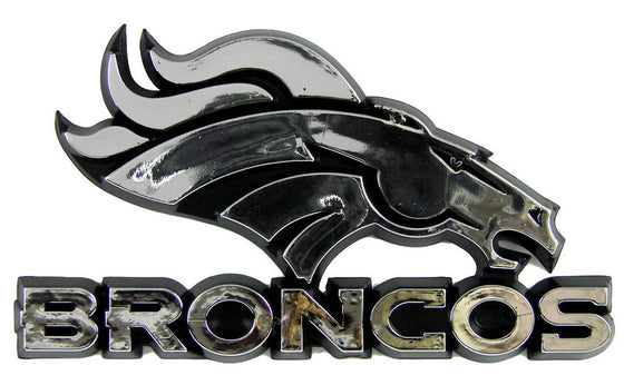 Denver Broncos Auto Emblem - Silver