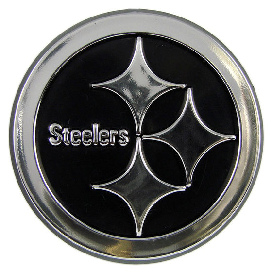 Pittsburgh Steelers Auto Emblem - Silver