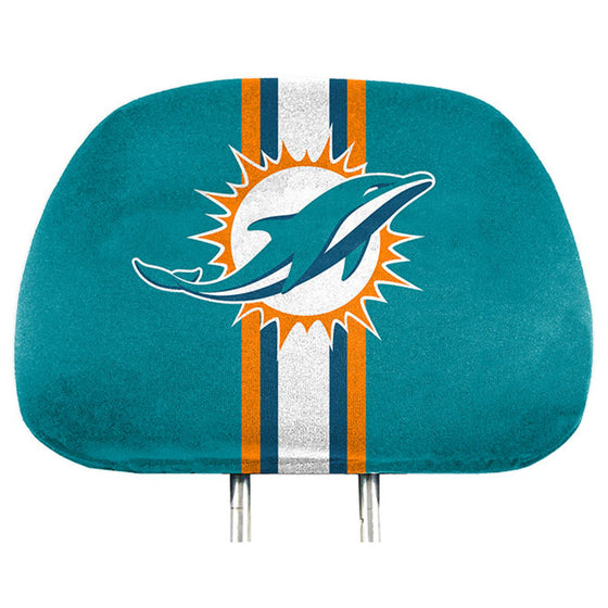 Miami Dolphins Headrest Covers Full Printed Style - Special Order