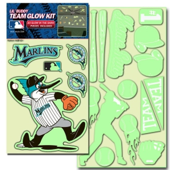 Miami Marlins Decal Lil Buddy Glow in the Dark Kit