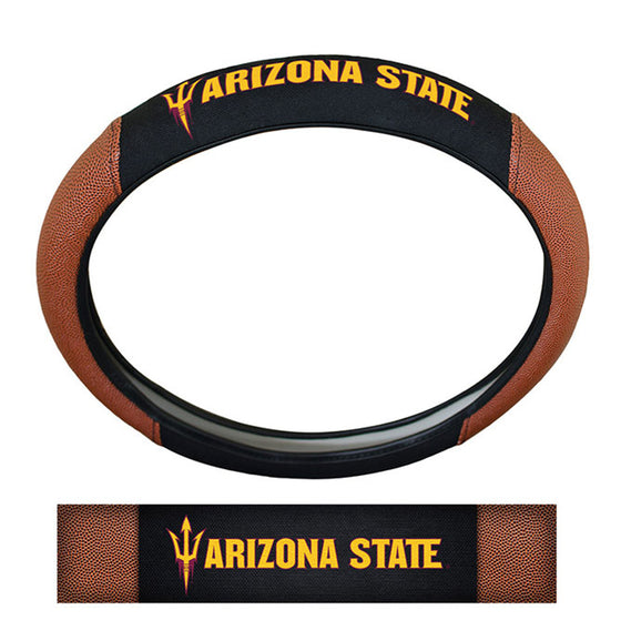 Arizona State Sun Devils Steering Wheel Cover - Premium Pigskin - Special Order