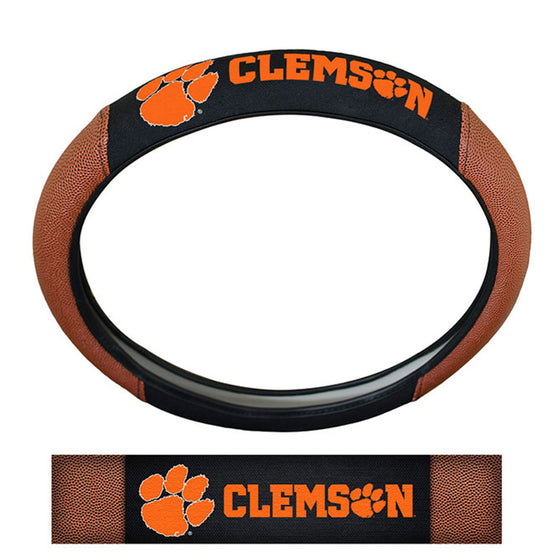 Clemson Tigers Steering Wheel Cover - Premium Pigskin - Special Order