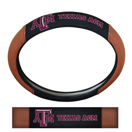 Texas A&M Aggies Steering Wheel Cover - Premium Pigskin - Special Order