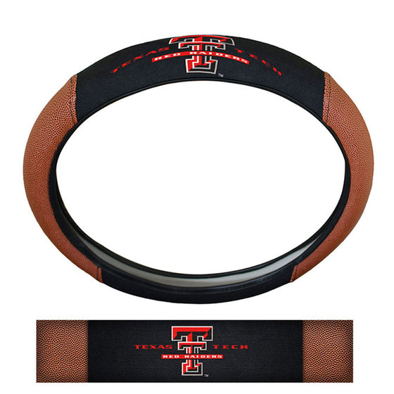 Texas Tech Red Raiders Steering Wheel Cover - Premium Pigskin - Special Order