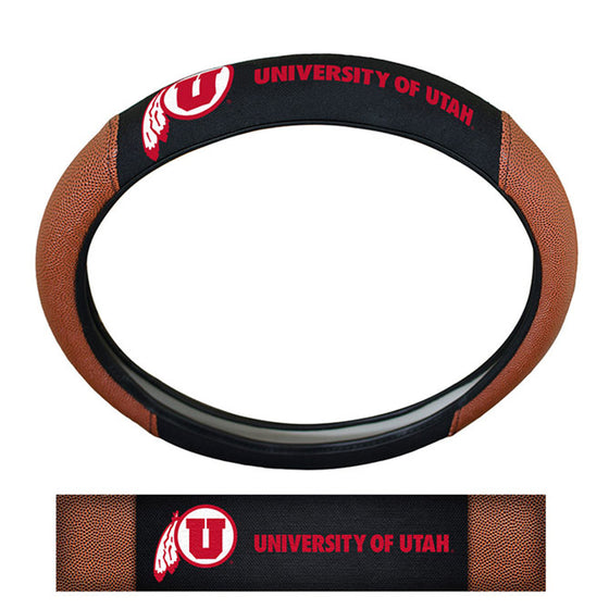 Utah Utes Steering Wheel Cover - Premium Pigskin - Special Order