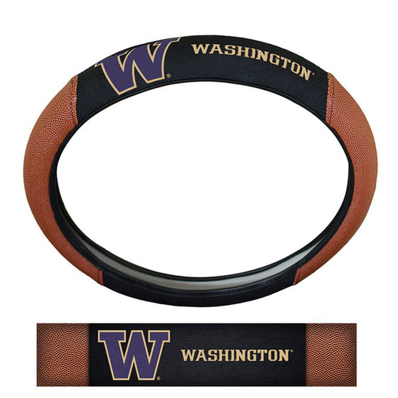 Washington Huskies Steering Wheel Cover - Premium Pigskin - Special Order