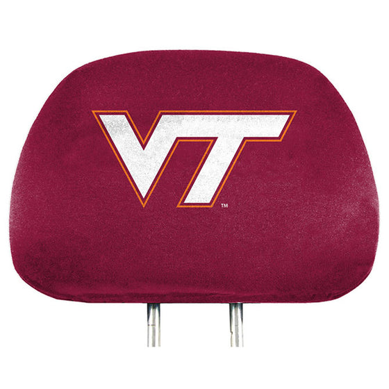 Virginia Tech Hokies Headrest Covers Full Printed Style - Special Order