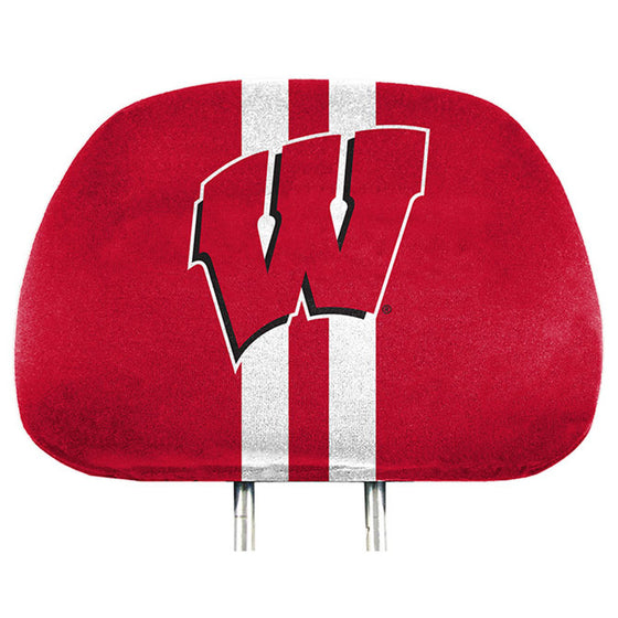 Wisconsin Badgers Headrest Covers Full Printed Style - Special Order