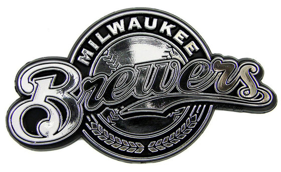 Milwaukee Brewers Auto Emblem - Silver - Special Order