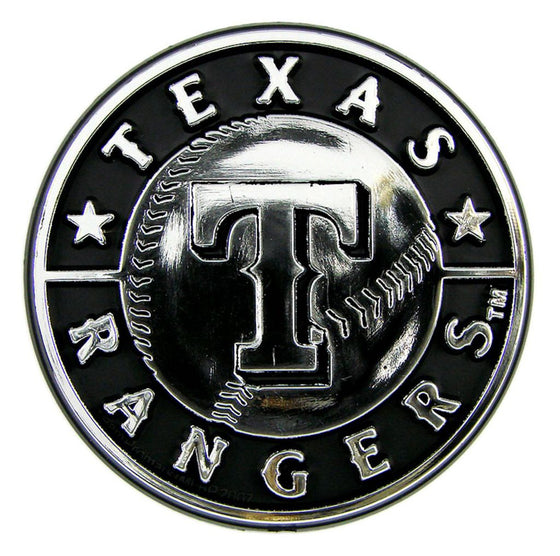 Texas Rangers Auto Emblem - Silver