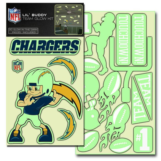 San Diego Chargers Decal Lil Buddy Glow in the Dark Kit CO