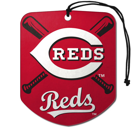 Cincinnati Reds Air Freshener Shield Design 2 Pack - Special Order