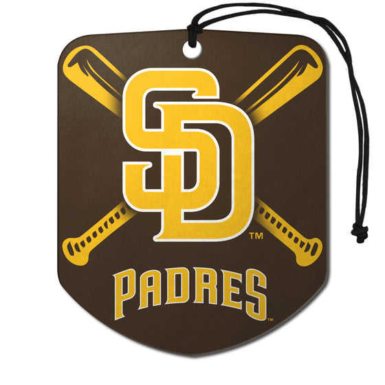 San Diego Padres Air Freshener Shield Design 2 Pack - Special Order