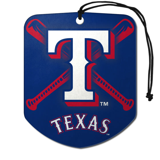 Texas Rangers Air Freshener Shield Design 2 Pack - Special Order