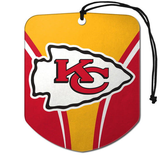 Kansas City Chiefs Air Freshener Shield Design 2 Pack