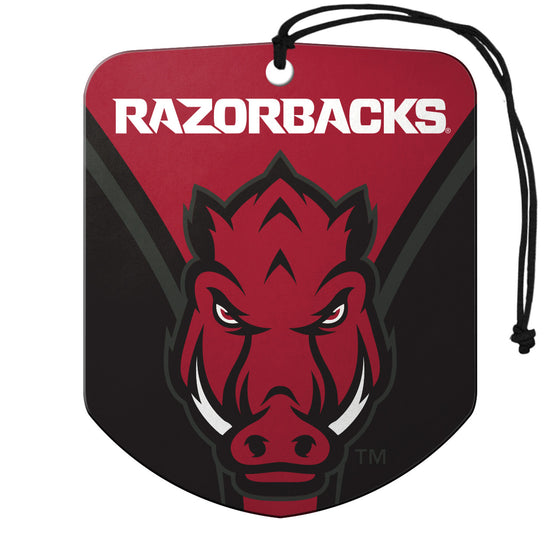 Arkansas Razorbacks Air Freshener Shield Design 2 Pack - Special Order