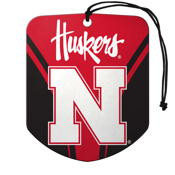 Nebraska Cornhuskers Air Freshener Shield Design 2 Pack