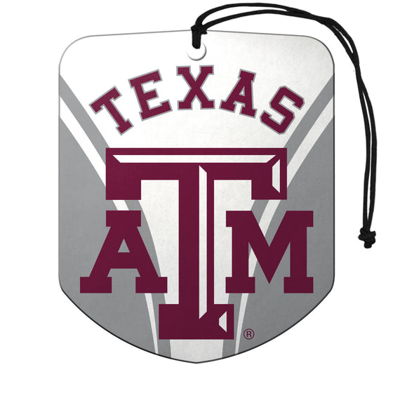 Texas A&M Aggies Air Freshener Shield Design 2 Pack - Special Order