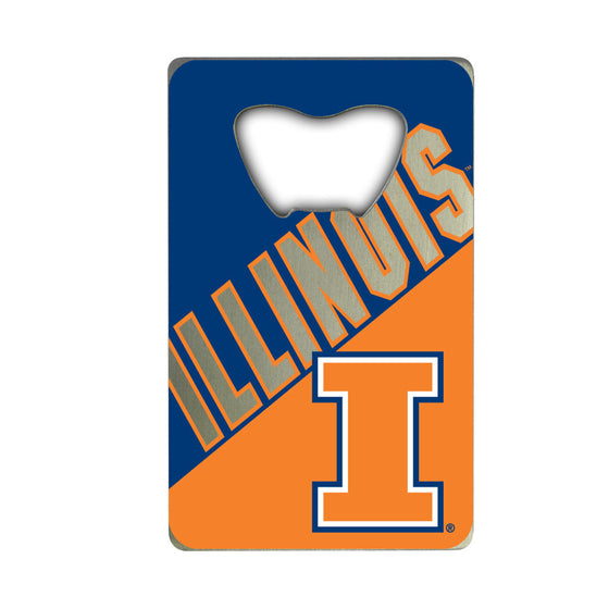 Illinois Fighting Illini Bottle Opener Credit Card Style - Special Order