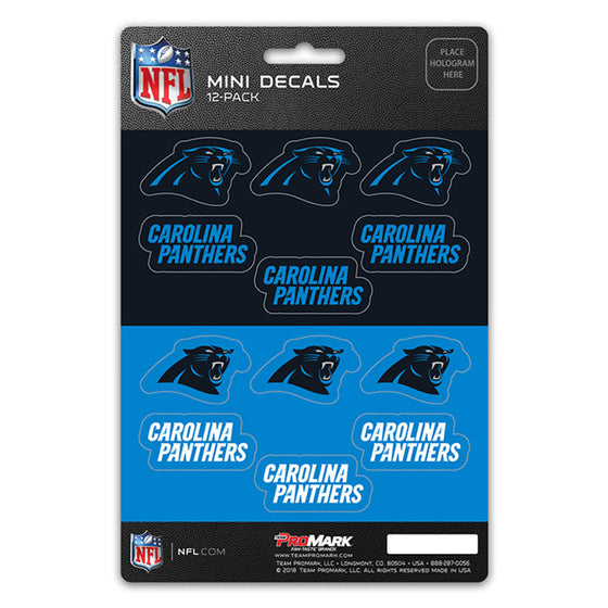 Carolina Panthers Decal Set Mini 12 Pack