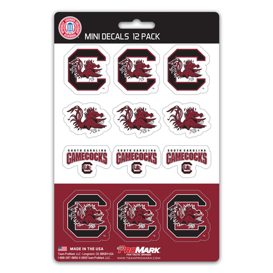 South Carolina Gamecocks Decal Set Mini 12 Pack - Special Order