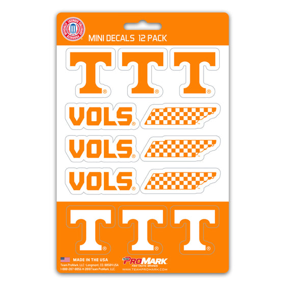 Tennessee Volunteers Decal Set Mini 12 Pack - Special Order