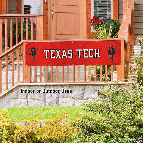 College Flags & Banners Co. Texas Tech Red Raiders Large 2x8 Foot Banner