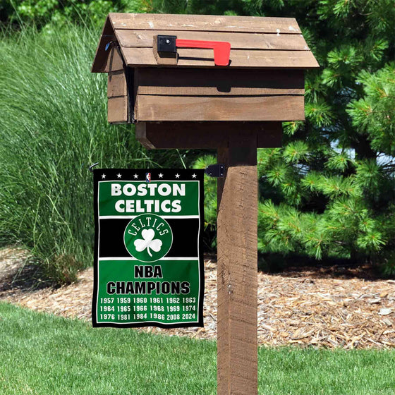 WinCraft Boston Celtics 18 Time 18x NBA Champions Garden Flag Banner