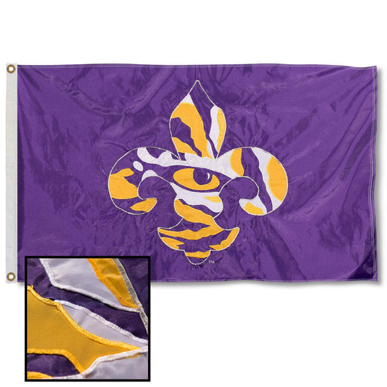 College Flags & Banners Co. LSU Tigers Embroidered and Stitched Nylon Flag