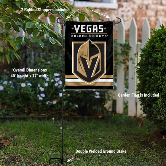 WinCraft Vegas Golden Knights Garden Flag with Stand Holder