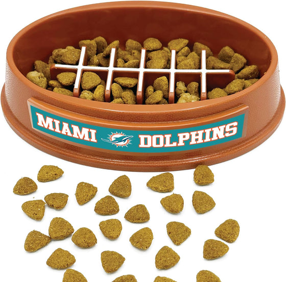 Miami Dolphins Football Slow Feeder Bowl