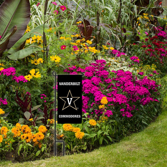 College Flags & Banners Co. Vanderbilt Commodores Mini Garden and Flower Pot Flag Topper