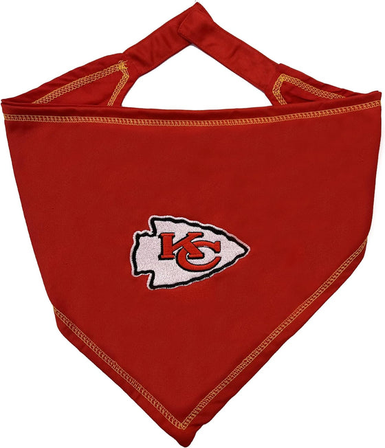 Kansas City Chiefs Tie Around Bandana Pets First