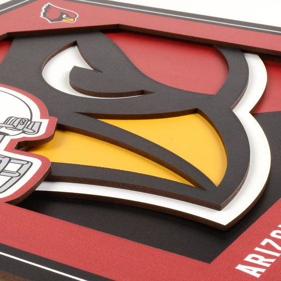 YouTheFan NFL Arizona Cardinals 3D Logo Series Wall Art - 12x12 - 757 Sports Collectibles