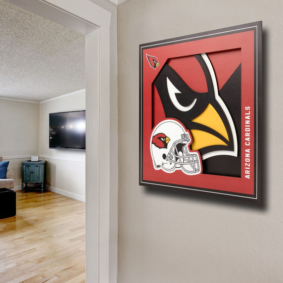 YouTheFan NFL Arizona Cardinals 3D Logo Series Wall Art - 12x12 - 757 Sports Collectibles