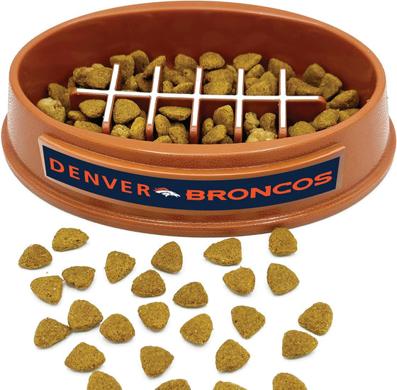 Denver Broncos Football Slow Feeder Bowl