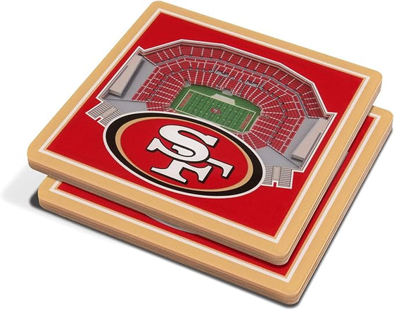 YouTheFan NFL San Francisco 49ers 3D StadiumView Coasters - Levi's Stadium - 757 Sports Collectibles