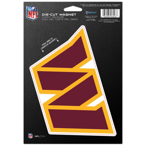 WASHINGTON COMMANDERS PRIMARY LOGO DIE CUT LOGO MAGNET 6.25" X 9" - 757 Sports Collectibles