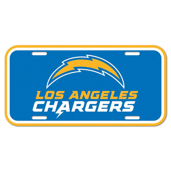 Los Angeles Chargers License Plate Plastic - Special Order