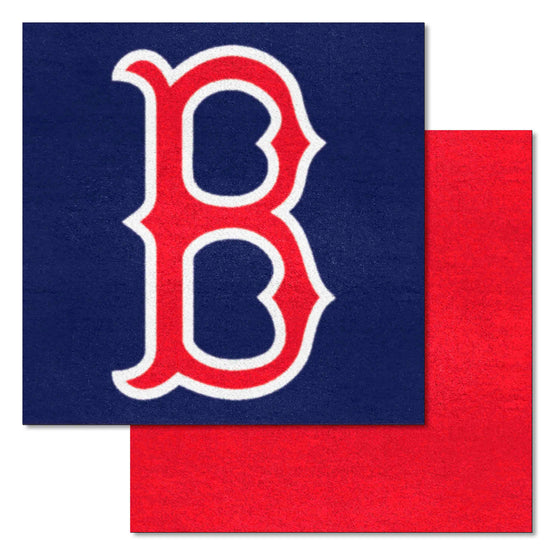 Boston Red Sox B Logo Team Carpet Tiles - 45 Sq Ft.