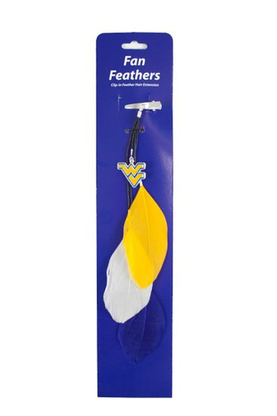 West Virginia Mountaineers Team Color Feather Hair Clip CO