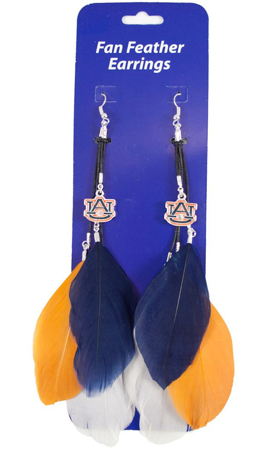 Auburn Tigers Team Color Feather Earrings CO