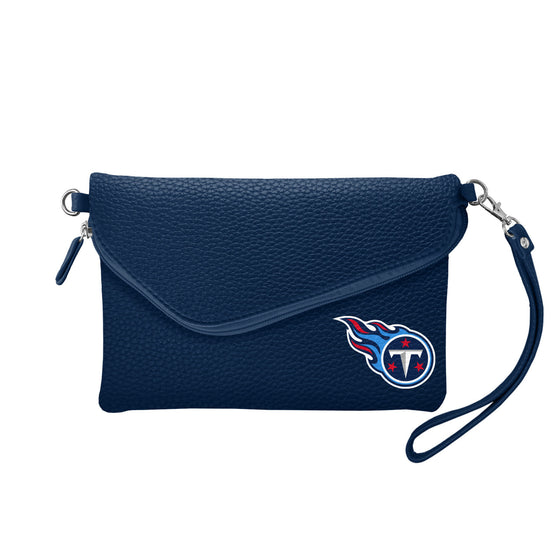 Tennessee Titans Purse Pebble Fold Over Crossbody Navy - Special Order