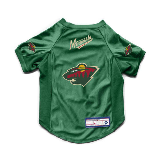 Minnesota Wild Pet Jersey Stretch Size Big Dog - Special Order