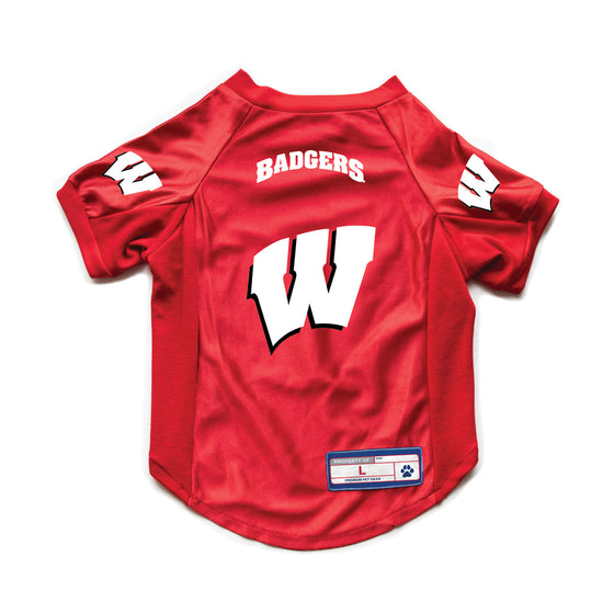 Wisconsin Badgers Pet Jersey Stretch Size XS - Special Order